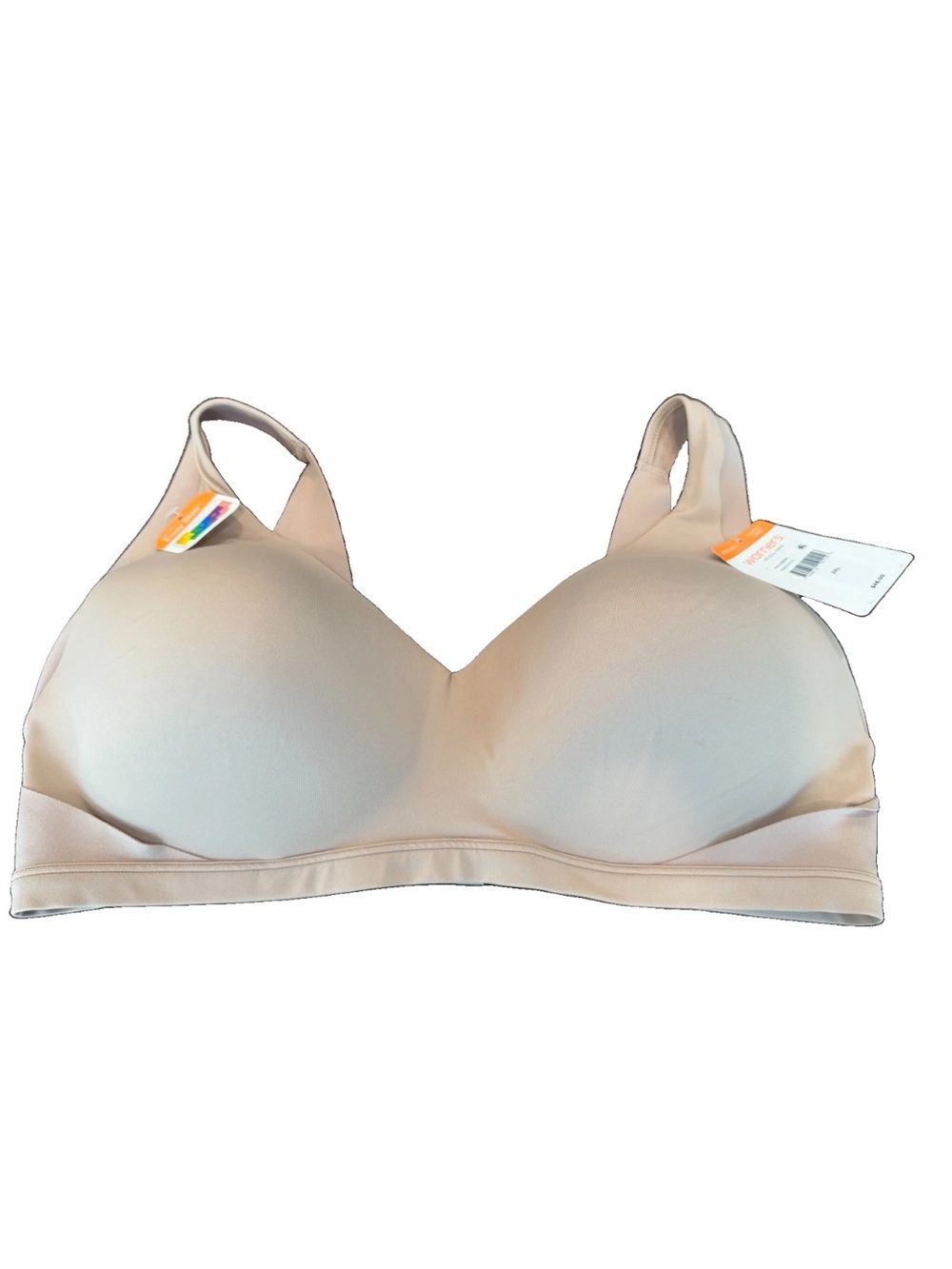 🆕Warner’s wireless lightly lined ladies 2XL NWT beige bra Easy size comfort stre